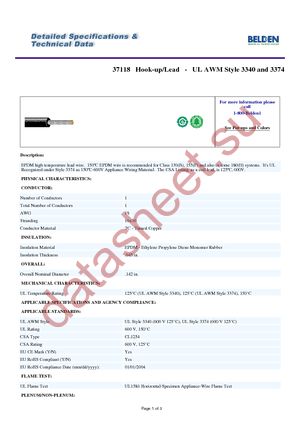 37118 002500 datasheet  